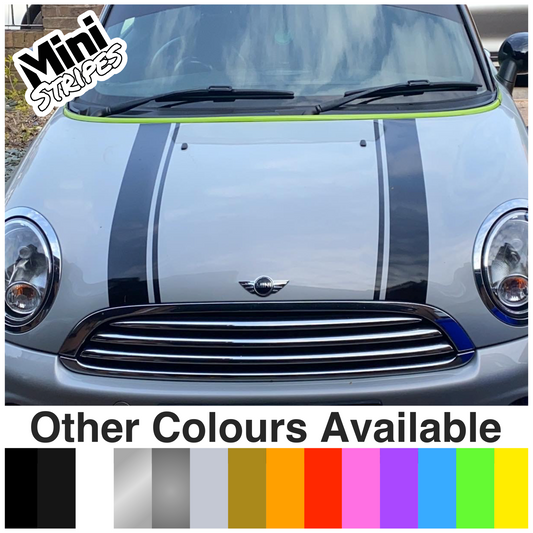 Mini Cooper Side Bonnet Stripes With Pin Stripe