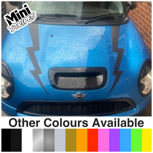 Mini Cooper Side Bonnet Lightning Stripes