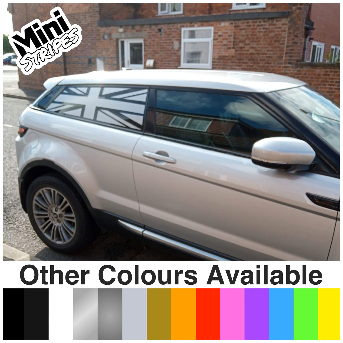 Range Rover Evoque 3 Door Window Union Jack Graphics