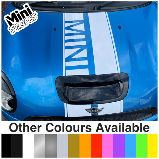 Mini Cooper S Central Bonnet Stipes Mini Text